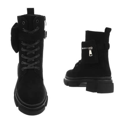 Cora Black Suede Biker Boot