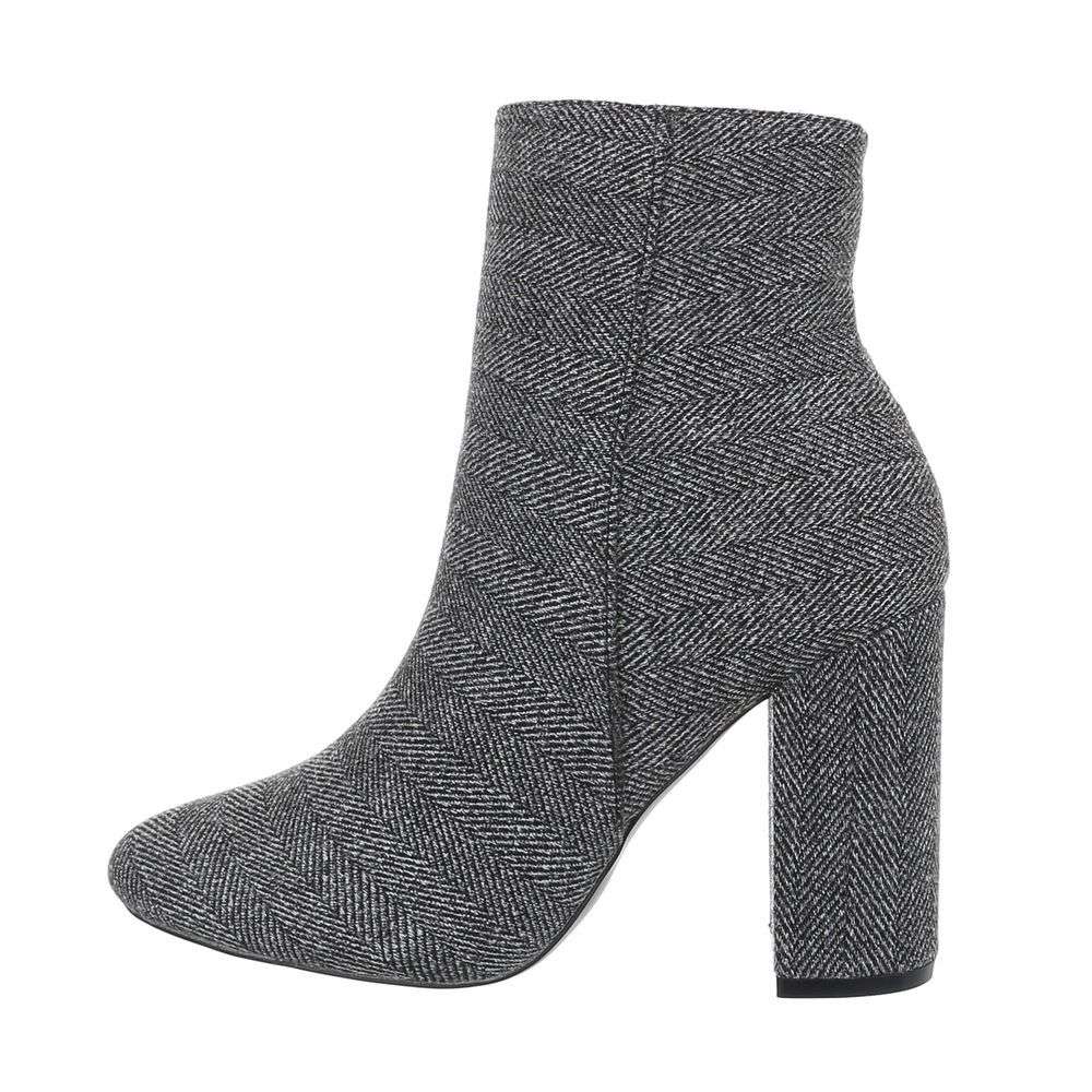 Ciara Grey High Heel Ankle Boot