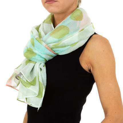 Green Serenity Patterned Lightweight Scarf