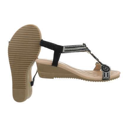 Luna Black Swirl Diamanté Sandal