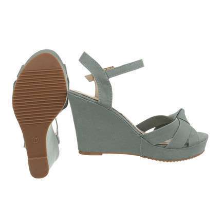 Jade Sage Green Wedge Sandals