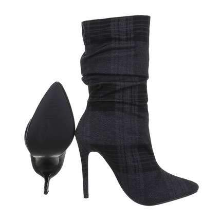 Khloe Slouch Grey High Heel Boot