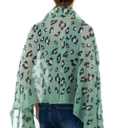 Aria Luxury green Leopard Print Scarves