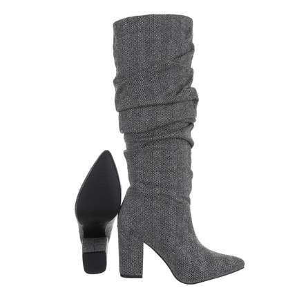 Maya Knee High Slouch Block Heel Boot