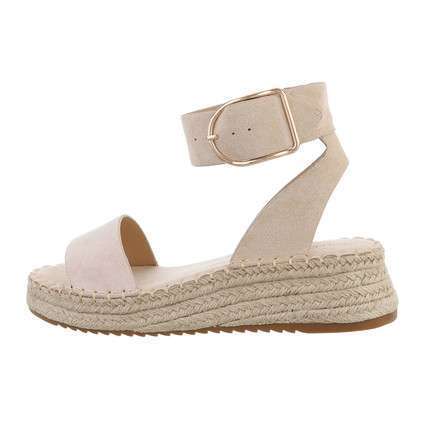 Skye Beige Cord Wedge Sandles