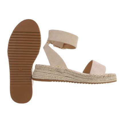 Skye Beige Cord Wedge Sandles