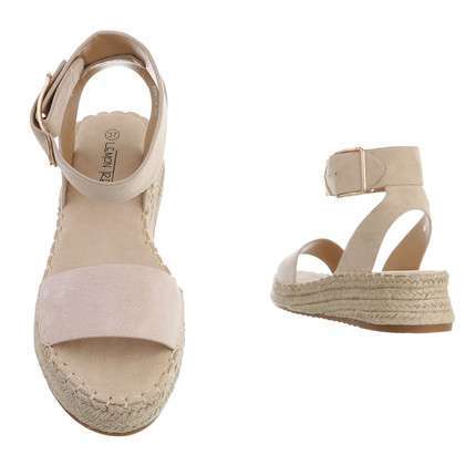 Skye Beige Cord Wedge Sandles