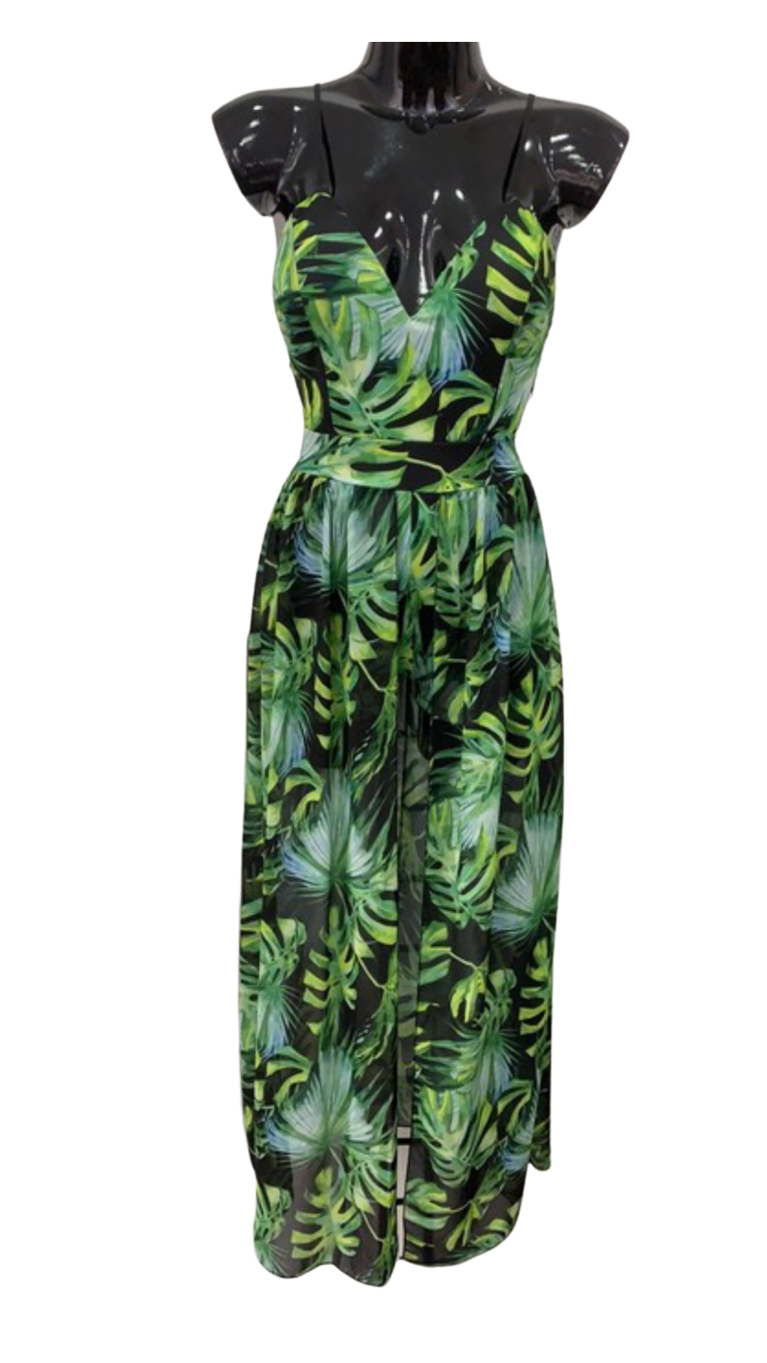 Isla Leaf Print Playsuit Dress