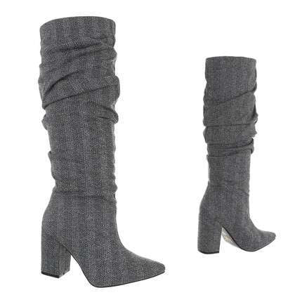 Maya Knee High Slouch Block Heel Boot