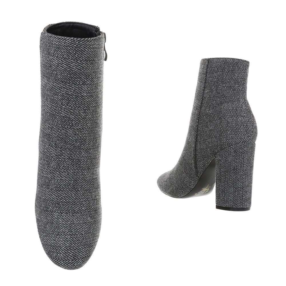 Ciara Grey High Heel Ankle Boot