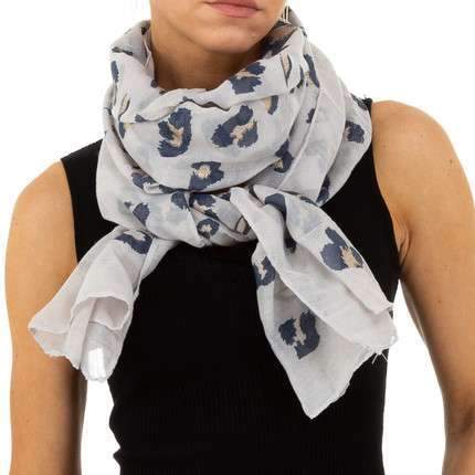 Aria Luxury grey Leopard Print Scarves