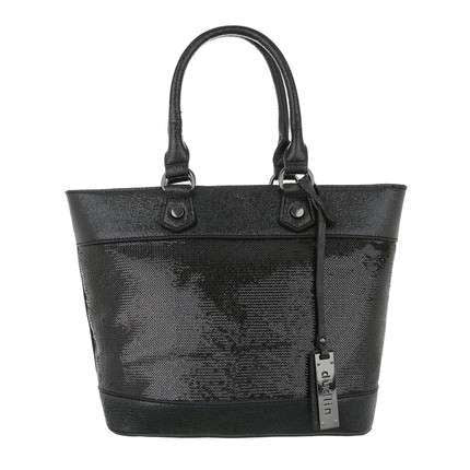Brooklyn Medium Black Sequinn Shoulder Bag