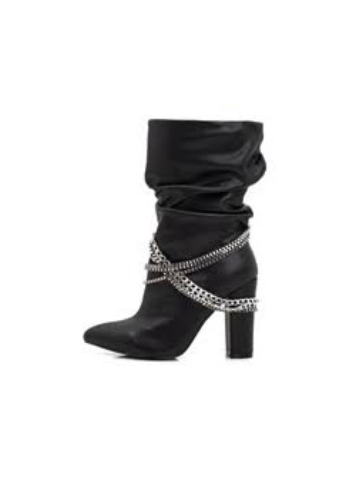 Suzy Chain Faux Leather Slouch Boot