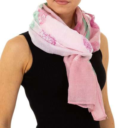 Pink Floral Lightweight Scarf