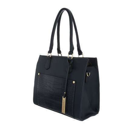 Londoner Medium Faux Leather Navy Tote Bag