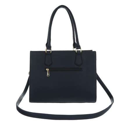 Londoner Medium Faux Leather Navy Tote Bag