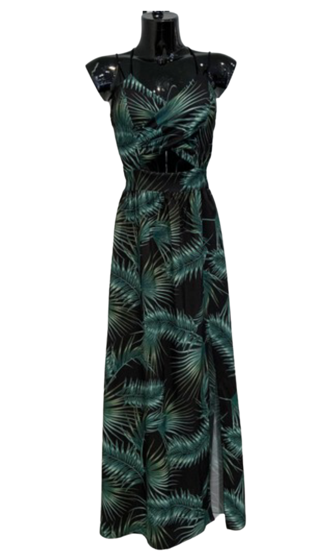 Willow Black Tropical Print Dress