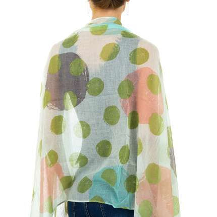 Green Serenity Patterned Lightweight Scarf