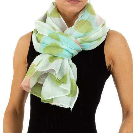 Green Serenity Patterned Lightweight Scarf