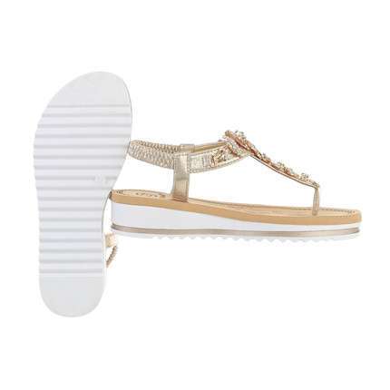 Fara Gold Sequinn Decor Flatform Sandle