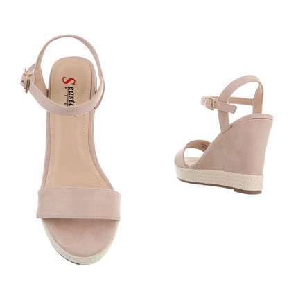 Suzie Faux Suede Wedge Sandals