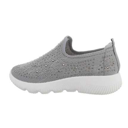 Lila Grey Studded Slip On Trainers