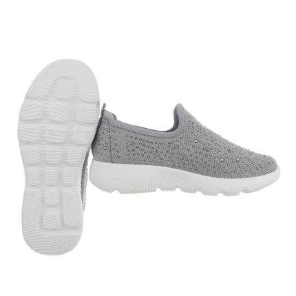 Lila Grey Studded Slip On Trainers