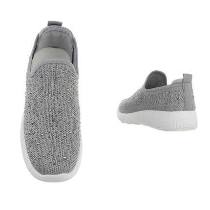 Lila Grey Studded Slip On Trainers