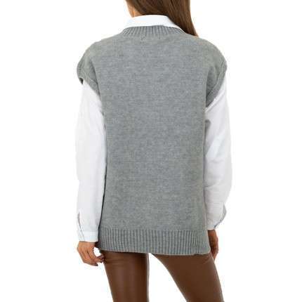 Longline Cable Knitted Sleevless Jumper