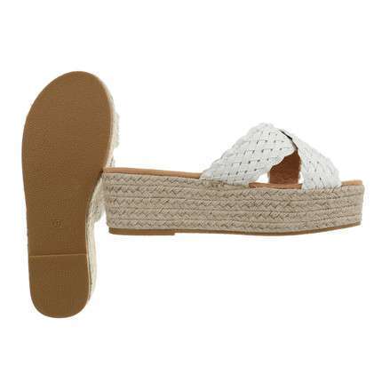 Willow Braided White Wedge Sandal 