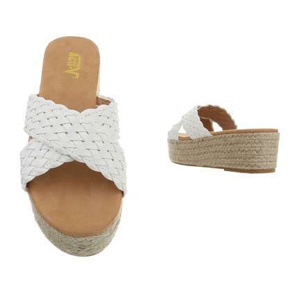 Willow Braided White Wedge Sandal 