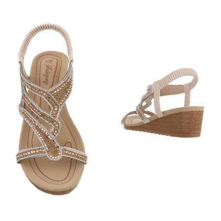 Bree Boho Rhinestone Wedge Sandle