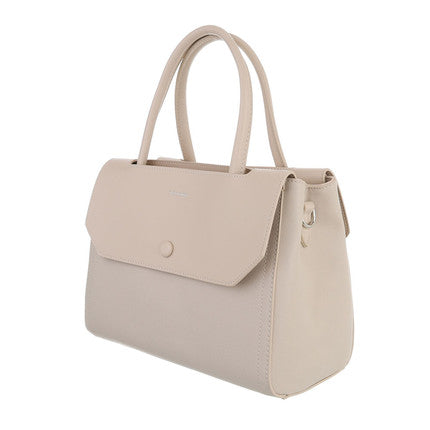 Urban Cream Faux Leather Medium Tote Bag